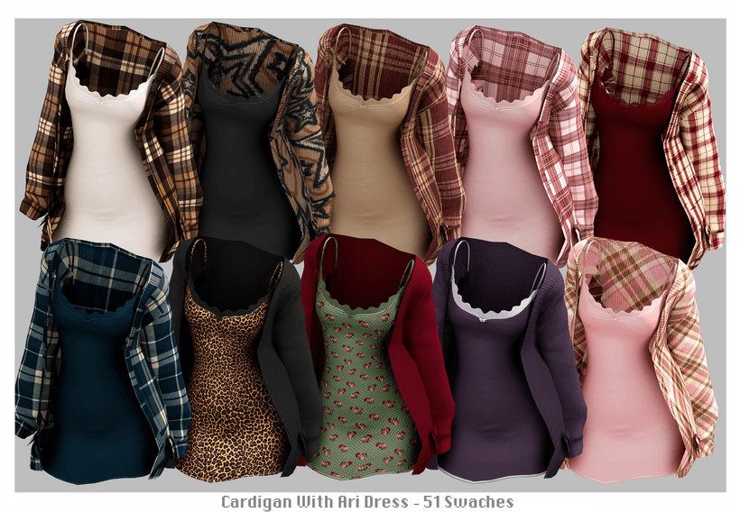 Галерея мода Платье с кардиганом Cardigan With Ari Dress #1